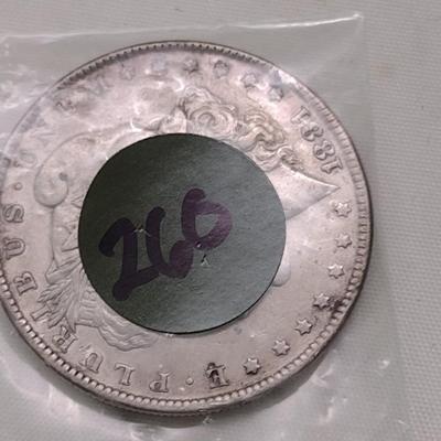 1881 U. S. Mint Mogan Silver Dollar (#260)