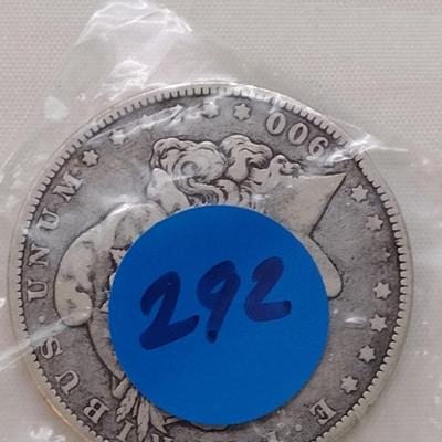 1900 U. S. Mint Mogan Silver Dollar (#292)