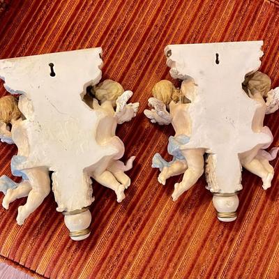 2 Corbel Angel wall scones
