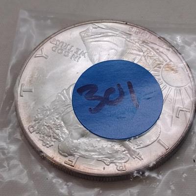 1986 U. S. Mint American Eagle Silver Dollar (#301)