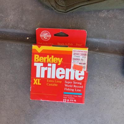 CANVAS CREEL, GARCIA 3000 REEL, SNAKE KIT AND FISHING LINE