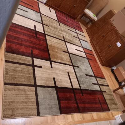 ORIAN GARDEN SPICE GRID AREA RUG