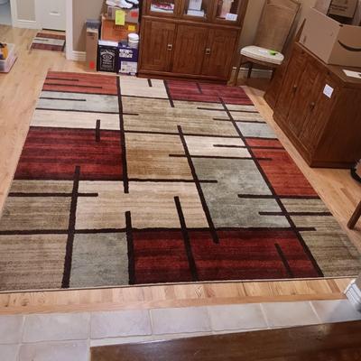 ORIAN GARDEN SPICE GRID AREA RUG