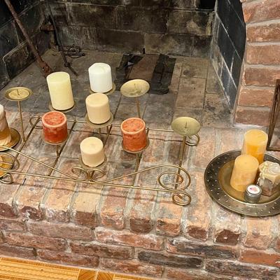 Candle lot with tiered candle holder