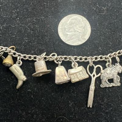 Vintage Sterling Silver Charm Bracelet