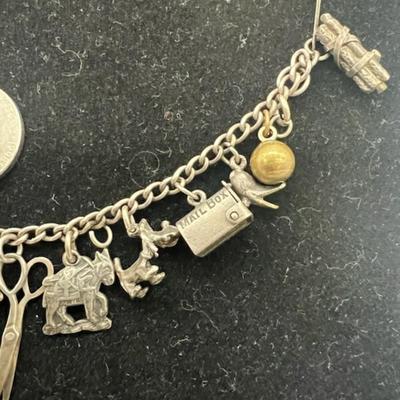 Vintage Sterling Silver Charm Bracelet