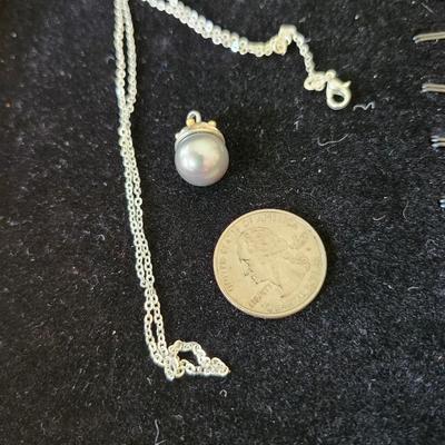 Grey-Silver Tahitian Pearl Necklace