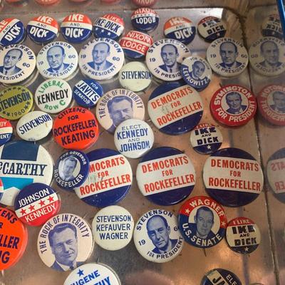 HUGE Vintage Political Buttons Collection