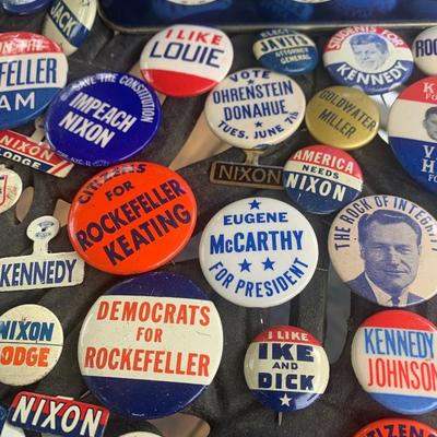 HUGE Vintage Political Buttons Collection