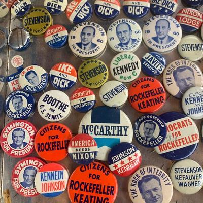 HUGE Vintage Political Buttons Collection