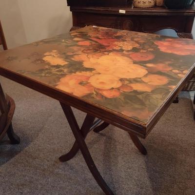 Vintage Fire Screen Fold Out Table