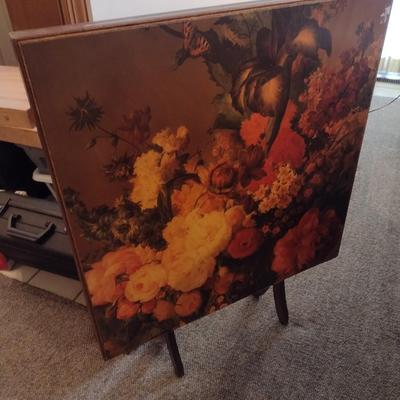 Vintage Fire Screen Fold Out Table