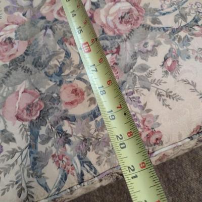 Floral Pattern Upholstered French Country Sitting Chair with Pleated Apron Choice B