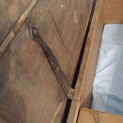 Primitive Early American Blanket Chest Solid Wood Single Slab Sides