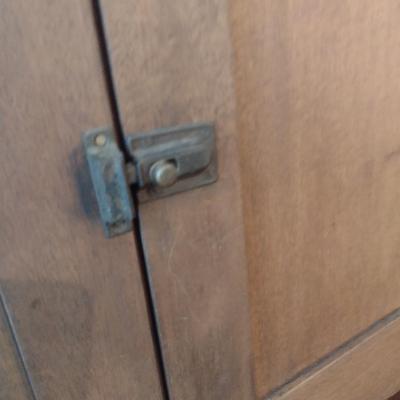 Antique Hand-Crafted Solid Wood Buffet with Hutch Cupboard