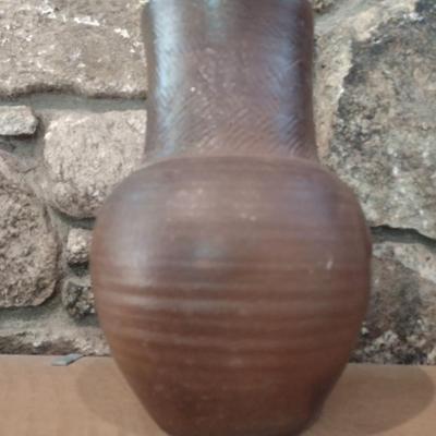 Hand Turned Clay Pottery Vase