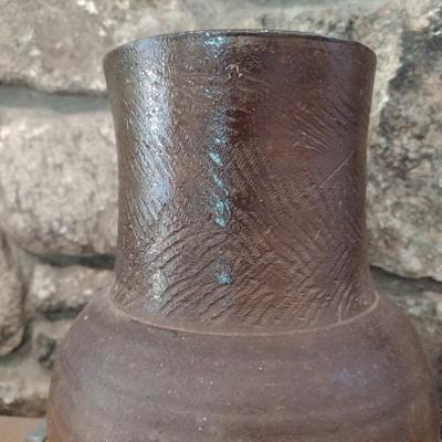 Hand Turned Clay Pottery Vase