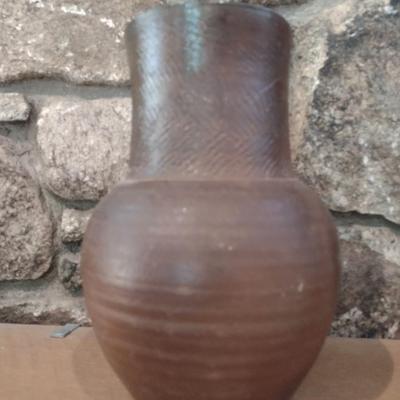 Hand Turned Clay Pottery Vase
