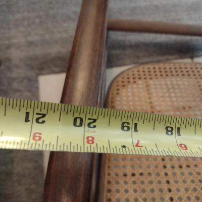Antique Bent Wood Rocker with Cain Seat and Back