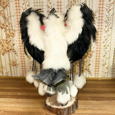 4 KACHINA DOLL DANCING EAGLE 13" ARTIST SIGNED