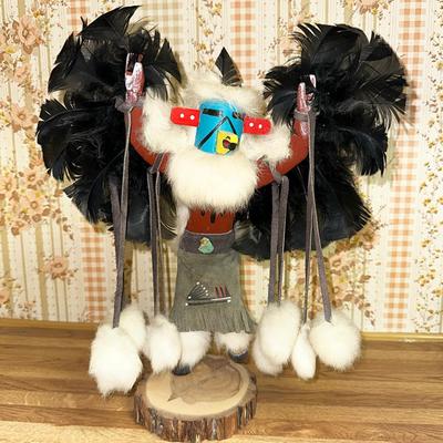 4 KACHINA DOLL DANCING EAGLE 13" ARTIST SIGNED