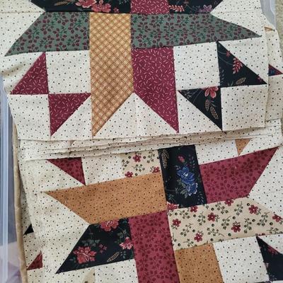 HANDMADE QUILT BLOCKS AND SEWING MATERIAL
