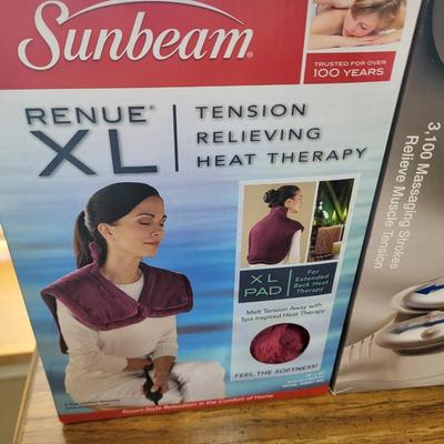HOMEDICS WAVE ACTION MASSAGER & SUNBEAM TENSION RELIEVING HEAT THERAPY