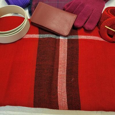 LADIES WINTER SCARF, GLOVES, BELTS AND WALLET