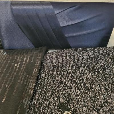 CLUTCH PURSE, DRESS SCARVES, GLOVES, WALLET AND CHICO'S SHOPPING BAG