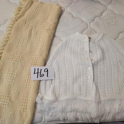 KNIT SHAWL AND THROW BLANKET