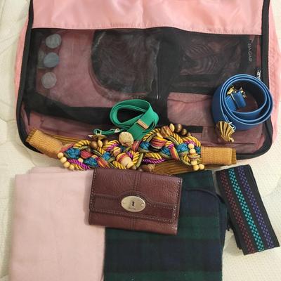FOSSIL WALLET, BELTS, TRAVEL BAGS AND SCARVES