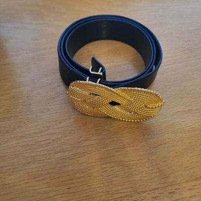 NAVY BLUE LEATHER PURSE, WALLET AND BELT