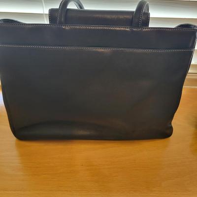 NAVY BLUE LEATHER PURSE, WALLET AND BELT
