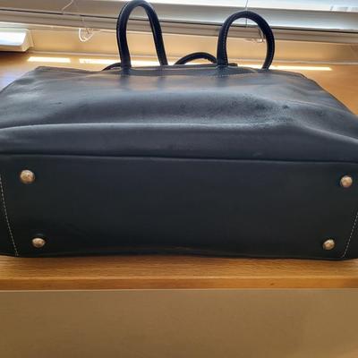 NAVY BLUE LEATHER PURSE, WALLET AND BELT