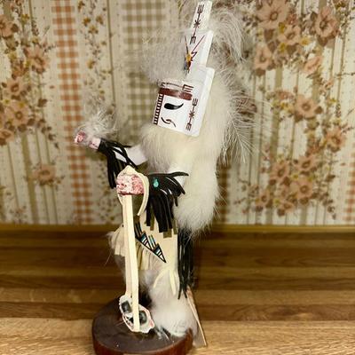9 KACHINA DOLL WHITE CLOUD DANCER 10" ARTIST SIGNED