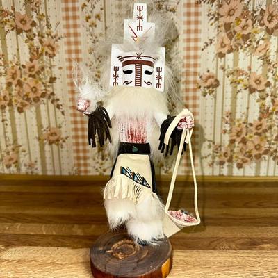 9 KACHINA DOLL WHITE CLOUD DANCER 10" ARTIST SIGNED