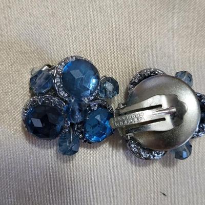 LISNER, W GERMANY AND TRIFARI CLIP-ON EARRINGS AND BROOCH