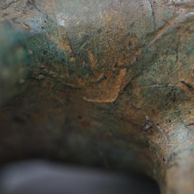 BURMESE FIGURE RIDING ELEPHANT BRONZE 7"