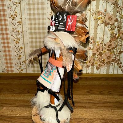 12 KACHINA DOLL CEDAR BARK 8.5" TALL