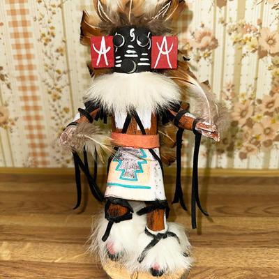 12 KACHINA DOLL CEDAR BARK 8.5" TALL