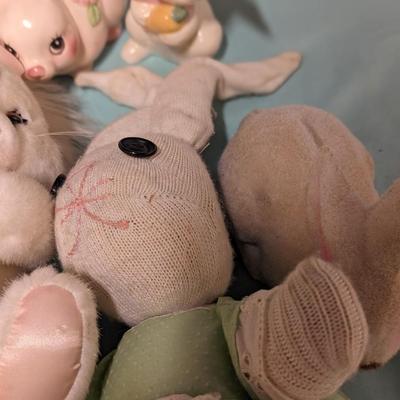 Collection Of Plush And Ceramic Toys