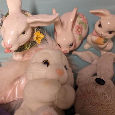Collection Of Plush And Ceramic Toys
