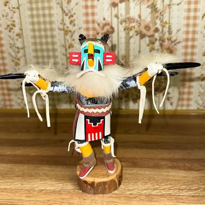 14 KACHINA DOLL EAGLE DANCER 6.5" TALL ARTIST SIGNED