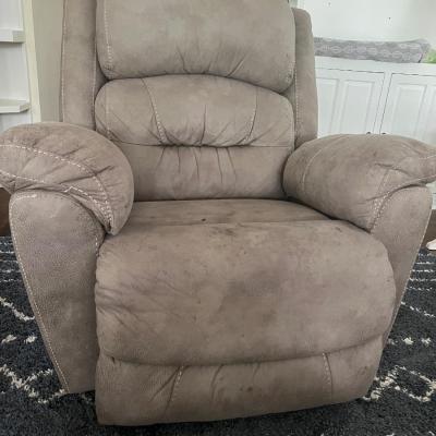 Tan Manual Recliner Chair