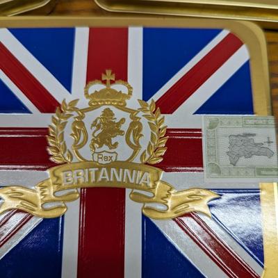 Vintage Britannia Rex & QE2 Metal Cigar Tins "Empty"