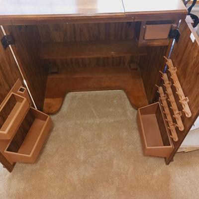 SINGER - THE MONACO FOLD OUT SEWING MACHINE CABINET