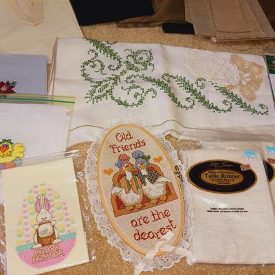 NEEDLEPOINT TABLECLOTH, BOOK MARKS, PATTERN BOOKS AND MUCH MORE