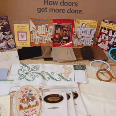 NEEDLEPOINT TABLECLOTH, BOOK MARKS, PATTERN BOOKS AND MUCH MORE