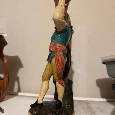 Ceramic figurines and oil lamp