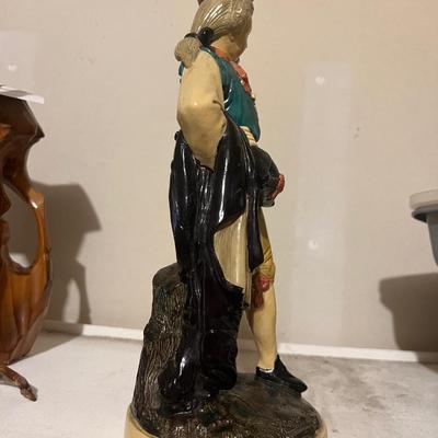 Ceramic figurines and oil lamp